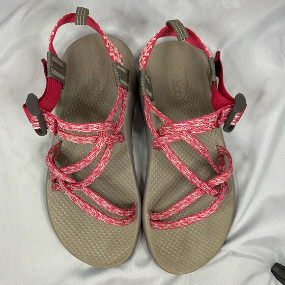 Chaco J180014: ZX1 Big kids Ecotread Rend Pink Sandal Rend Pink Size 5 - Picture 4 of 7